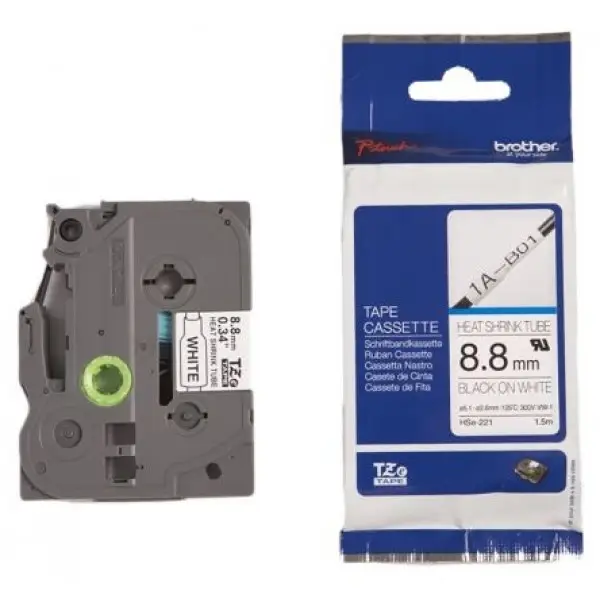 brother-p-touch-hse-221-tape-9mm-beyaz-uzerine-siyah-isi-ile-daralan-laminasyonlu-etiket